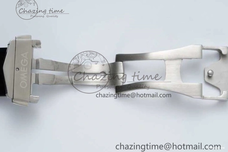 0706 TopPick Speedmaster Racing Master SS HKF Best Edition White Black Dial on Black Rubber Strap A 7813